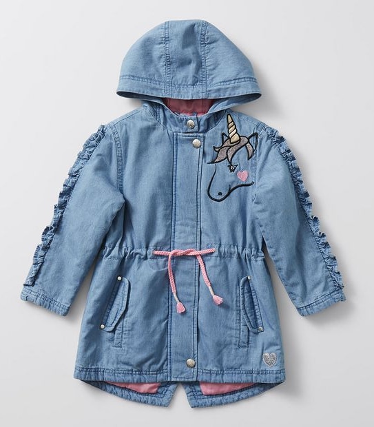 Tutu's & Tambourines Chambray Unicorn Parka