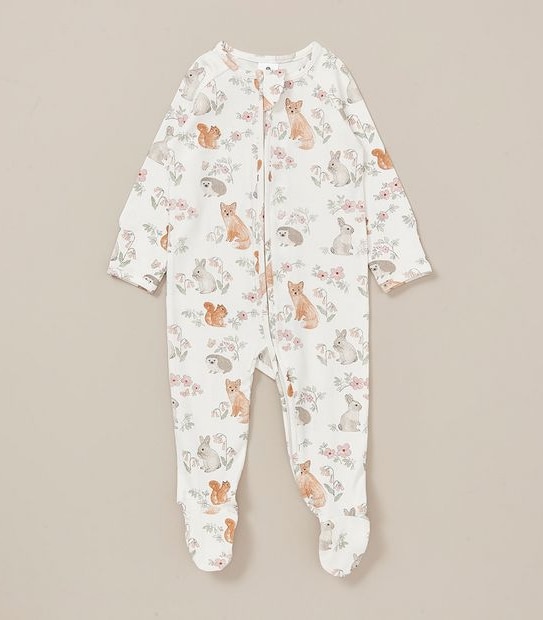 Baby Organic Cotton Print Coverall