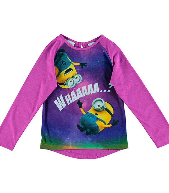 Minions Long Sleeve Galaxy Print T-Shirt 1 of 3