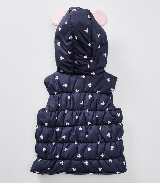 Disney Minnie Mouse Hooded Puffer Vest 2 of 3