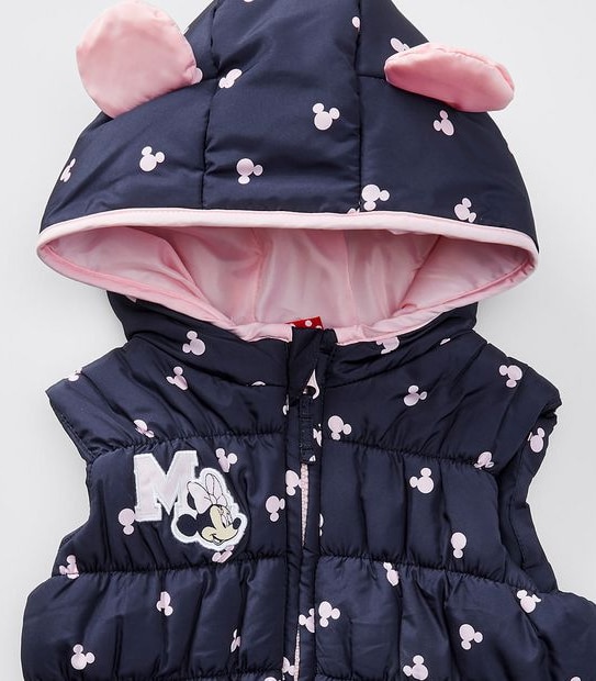 Disney Minnie Mouse Hooded Puffer Vest 3 of 3