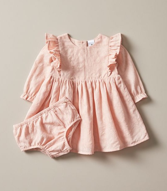 2 Piece Baby Dress and Bloomer Set