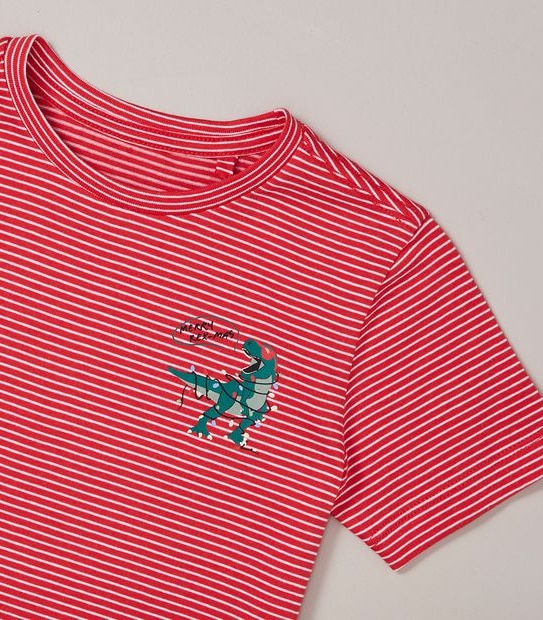 Striped Merry Rex-mas Christmas T-shirt