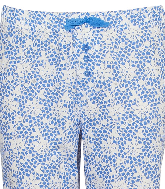 3/4 Pants Pants - Blue Crochet 
