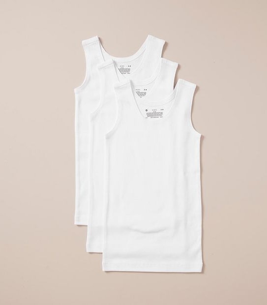 3 Pack Organic Cotton Vests