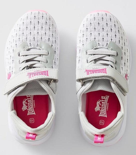 Lonsdale London Younger Girls Harlow Runner - Grey/Pink