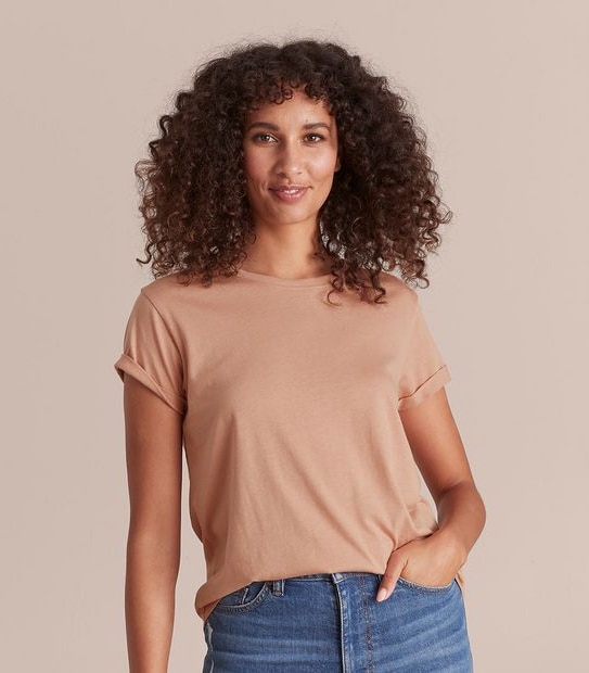 Cotton/Modal Relaxed Crew T-Shirt