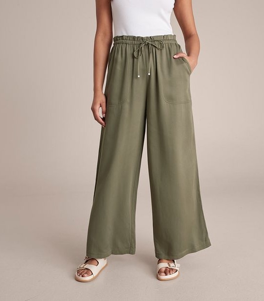 Wide Leg Woven Lounge Pants