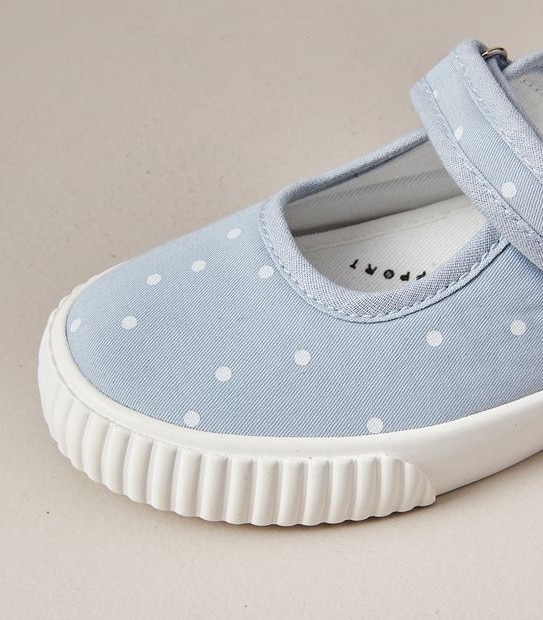 Kids Junior Mary Jane Shoes - Blue Spot
