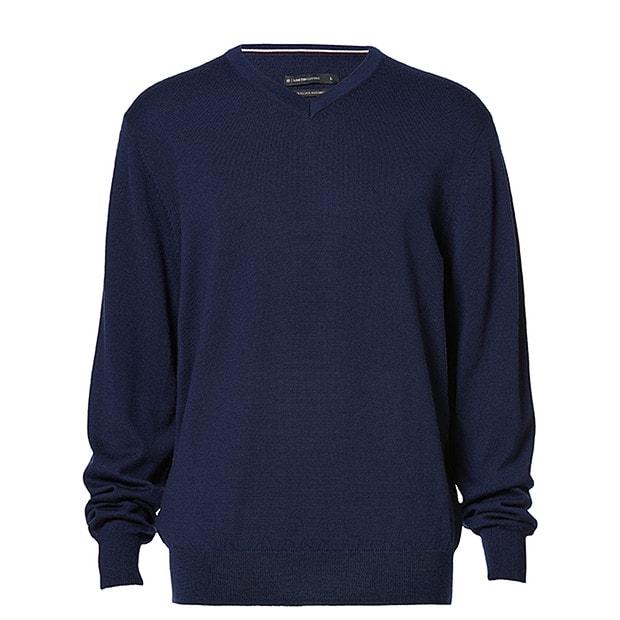 Australian Extra Fine Merino Wool VNeck Jumper Navy Target Australia