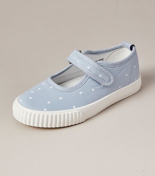 Kids Junior Mary Jane Shoes - Blue Spot