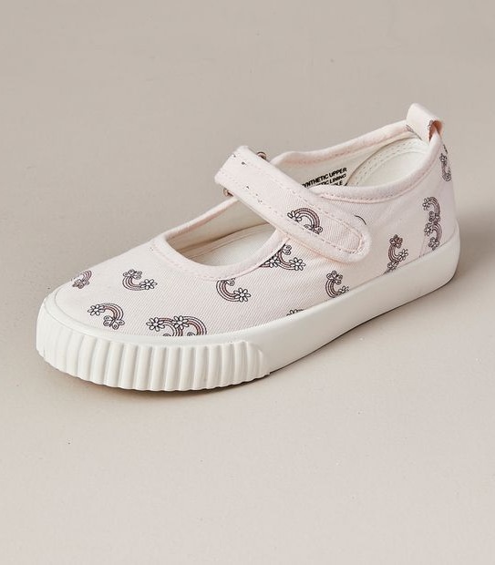 Kids Junior Mary Jane Shoes - Pink Rainbow