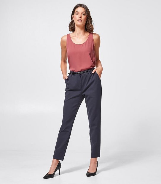 Preview Belted Ankle Slim Pants