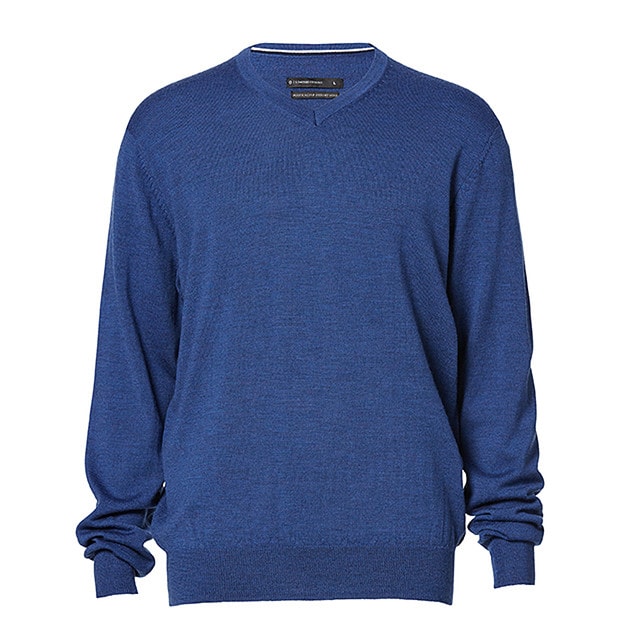Australian Extra Fine Merino Wool VNeck Jumper Bright Blue Target