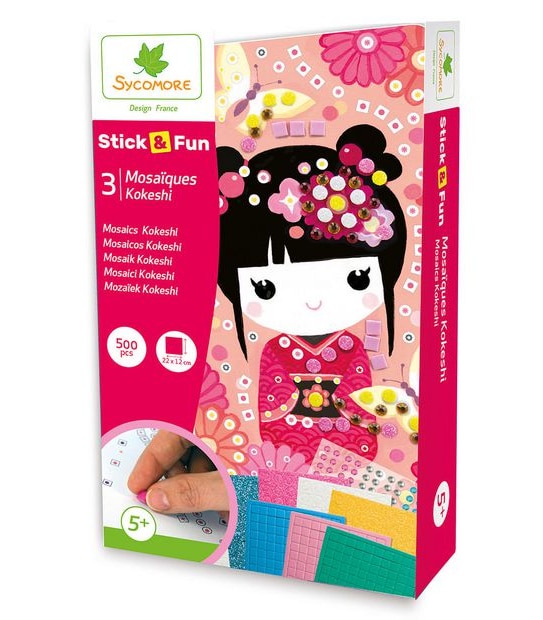 Sycomore Stick & Fun Kokeshi Mosaics