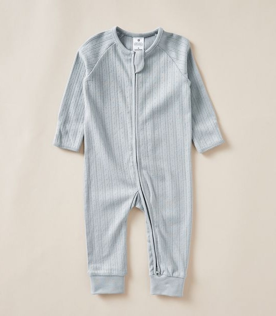 Baby Organic Cotton Pointelle Coverall