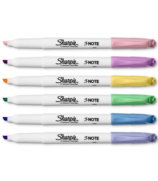 Sharpie S-Note Creative Markers - Pack of 6