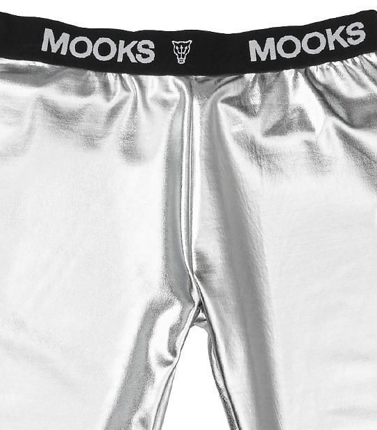 MOOKS Full Length Futurism Metallic Leggings
