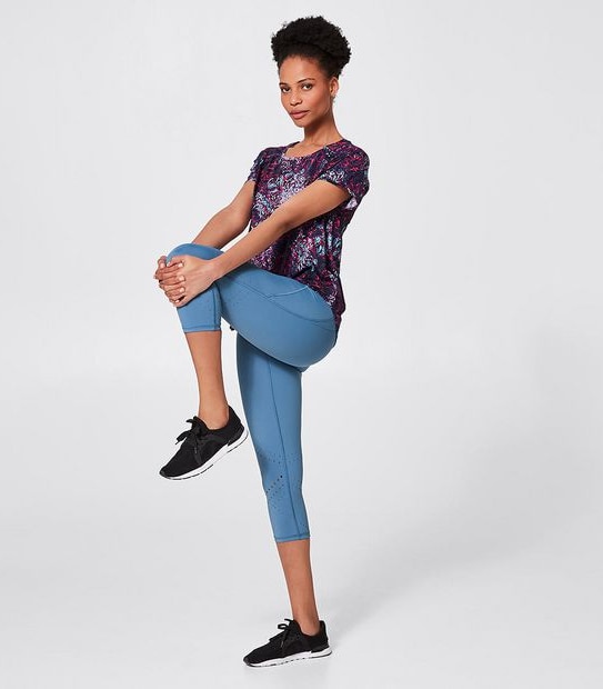 Active Raglan Sleeve Micro Mesh T-Shirt - Jordana Print