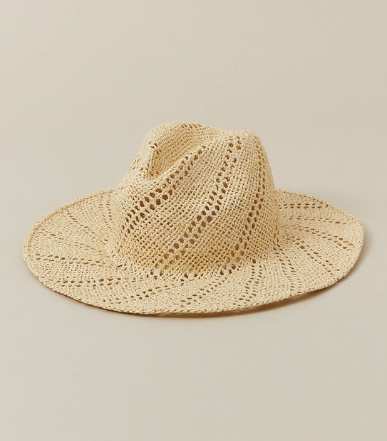 Mid Brim Crochet Straw Hat