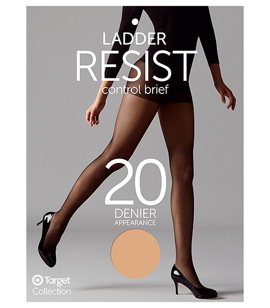 Ladder Resist Control Brief Pantyhose - Natural