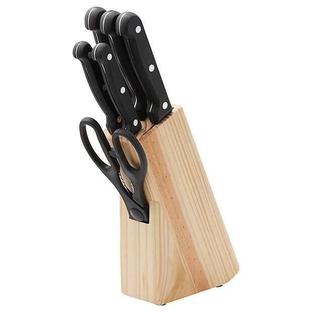 essentials 7 Piece Knife Block Set essentials 7 Piece Knife Block Set