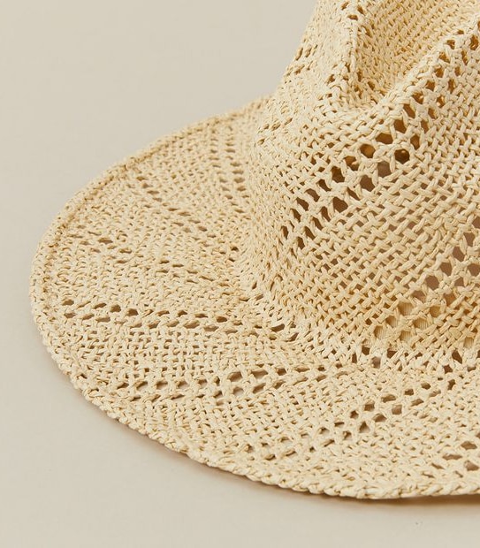 Mid Brim Crochet Straw Hat