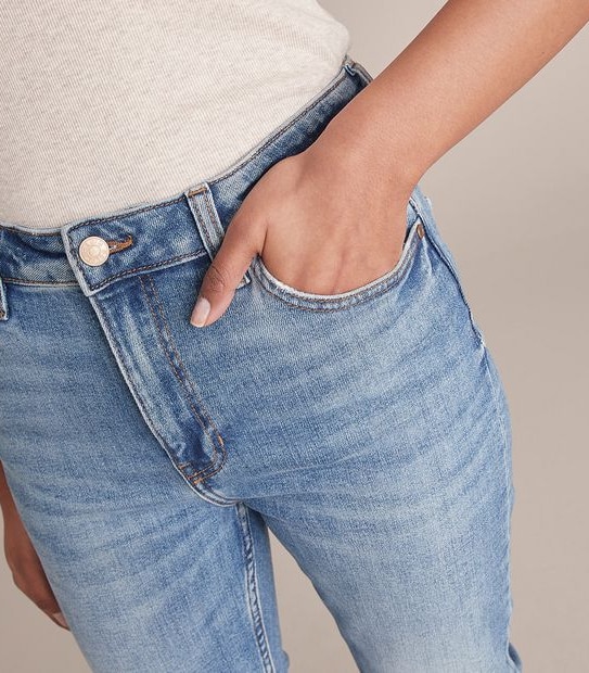 Alexa Straight High Rise Cropped Length Jeans 