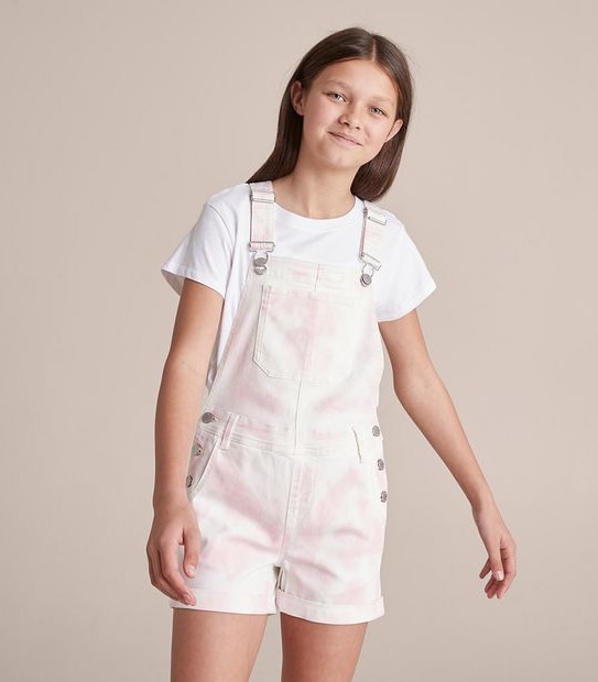 Denim Tie-Dye Shortall
