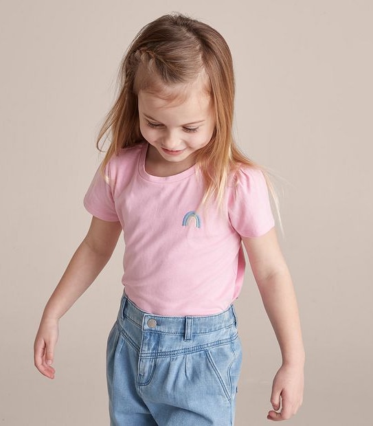 SE250887_04 SS EMROIDERED TEE RAINBOW PINK 4 of 6