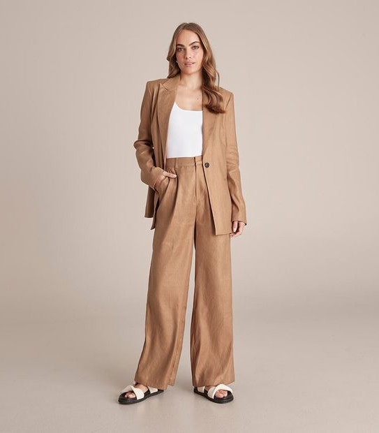 Preview Linen Blend Relaxed Blazer