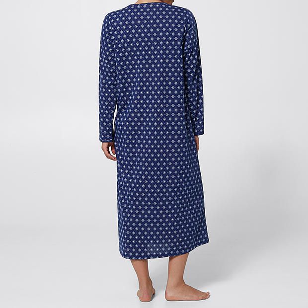 Traditional Long Sleeve Nightie Navy Target Australia