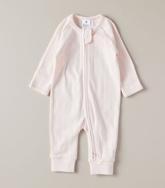 Baby Organic Cotton Pointelle Coverall