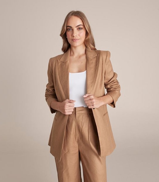 Preview Linen Blend Relaxed Blazer