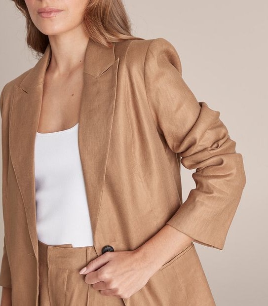 Preview Linen Blend Relaxed Blazer