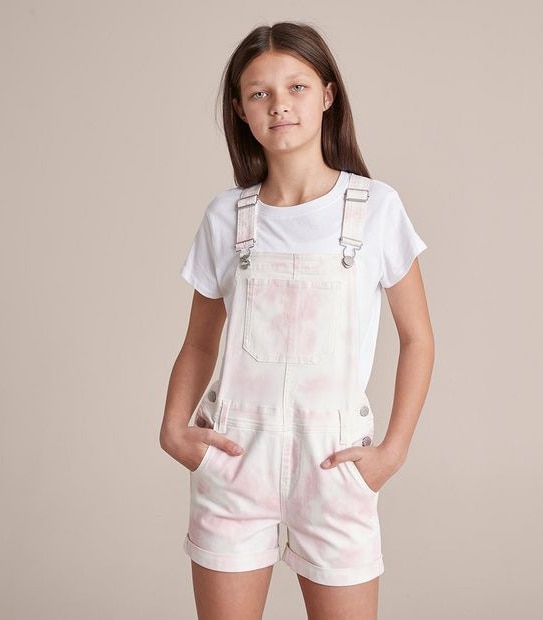 Denim Tie-Dye Shortall
