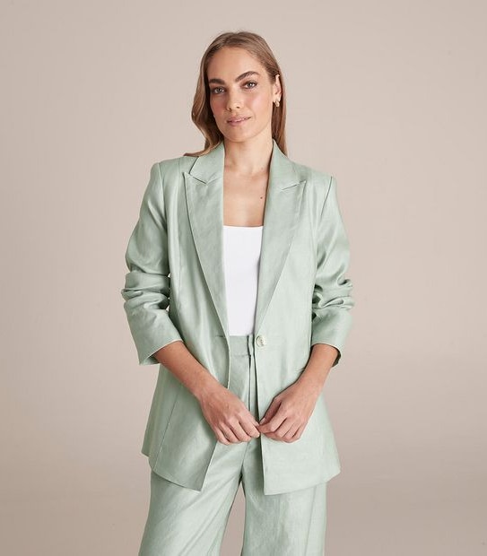 Preview Linen Blend Relaxed Blazer
