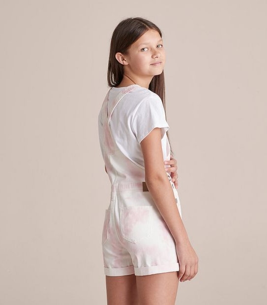 Denim Tie-Dye Shortall