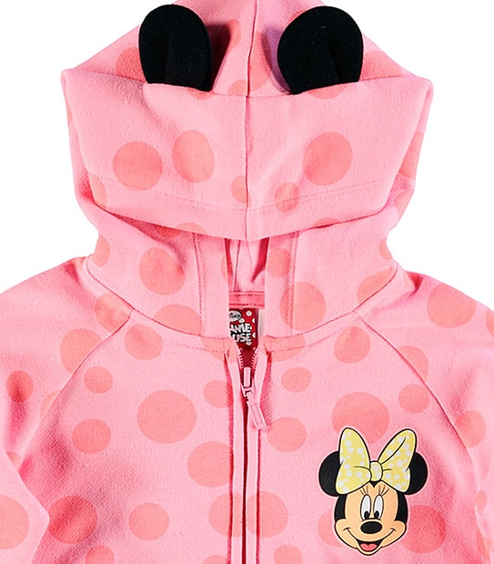 Disney Minnie Mouse Zip Through Hoodie With Ears