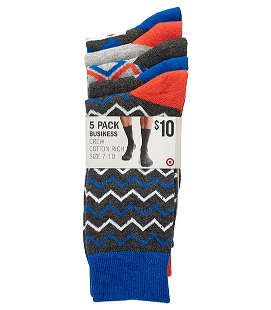 Men's 5 Pack Business Crew Socks