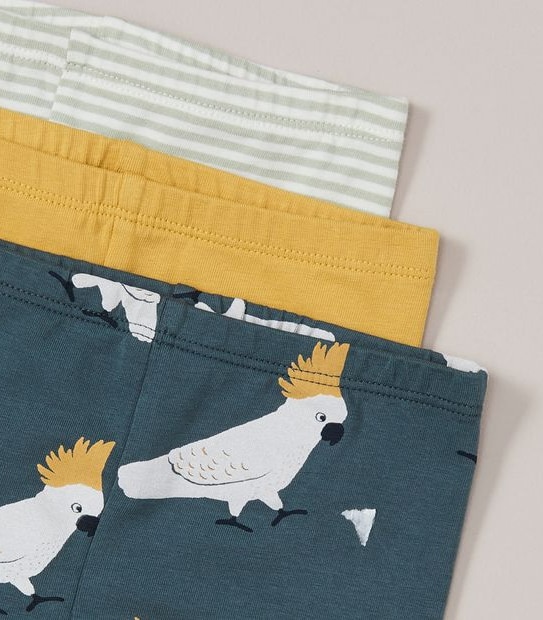 3 Pack Baby Organic Cotton Leggings