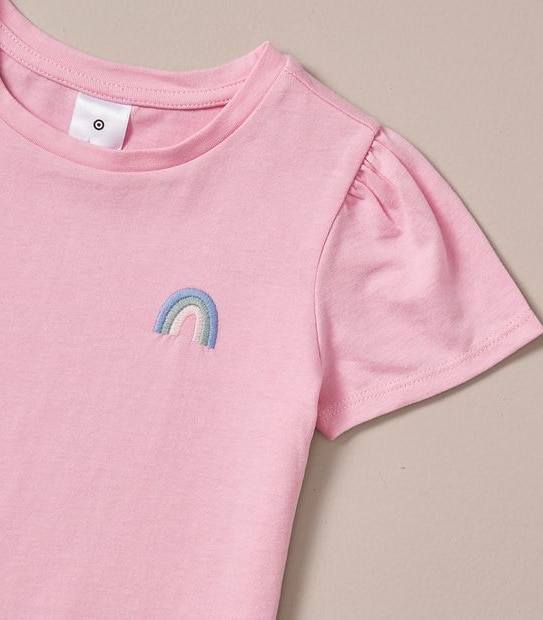 SE250887_04 SS EMROIDERED TEE RAINBOW PINK