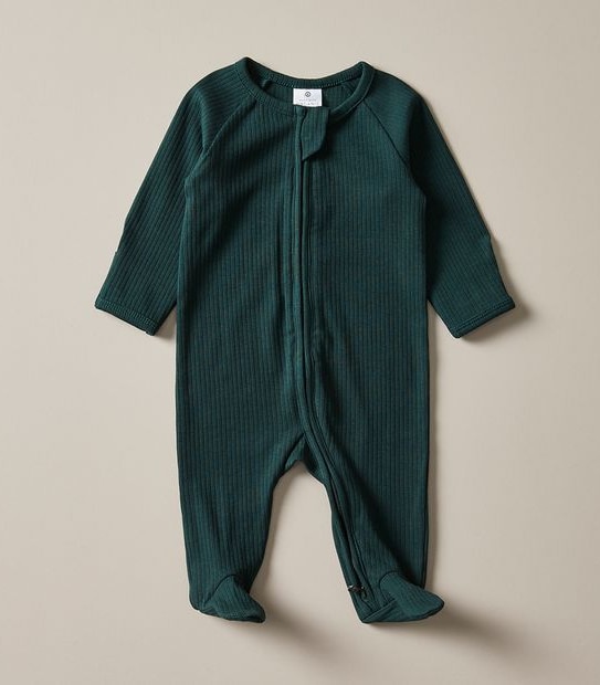 Baby Organic Cotton Rib Coverall