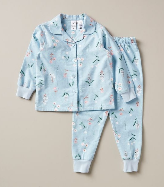 Organic Cotton Flannelette Floral Pyjama Set