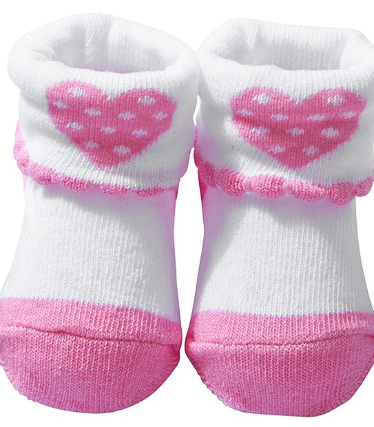 2 Pack Baby Booties - Hearts 3 of 3