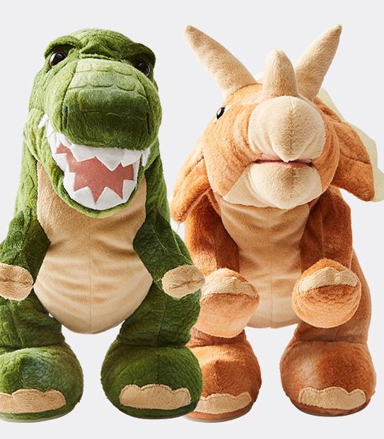 Roaring Dinosaur Plush Toy Assorted