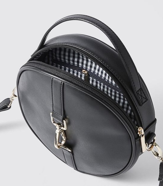 Lily Loves Round Crossbody Bag - Black