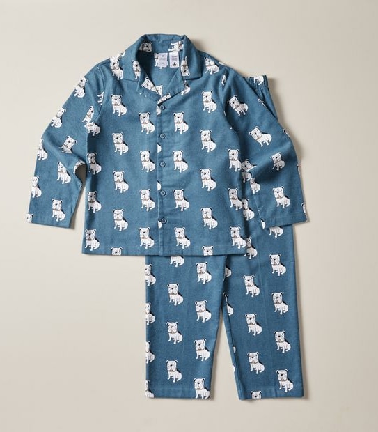 Kids Organic Cotton Bulldog Pyjama Set