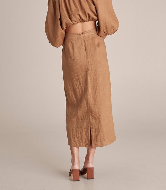 Preview European Linen Straight Maxi Skirt