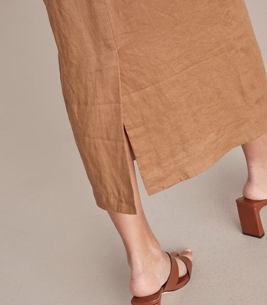 Preview European Linen Straight Maxi Skirt